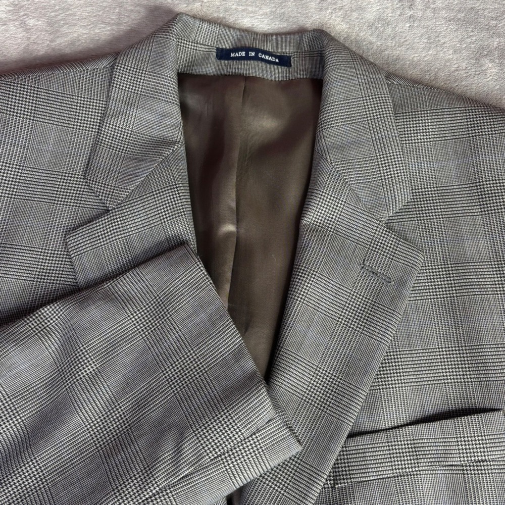 Ralph Ralph Lauren Blazer Mens 42L Grey Glen Plaid 100% Wool Sport Coat Canada